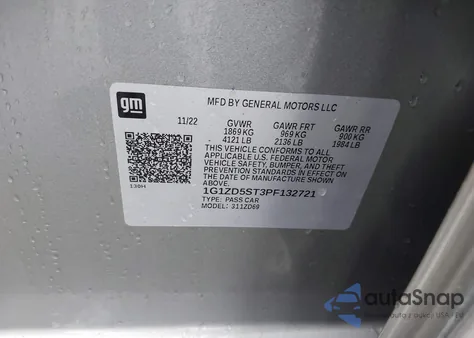 2023 Chevrolet Malibu Fwd 1Lt from USA, damaged, VIN 1G1ZD5ST3PF132721